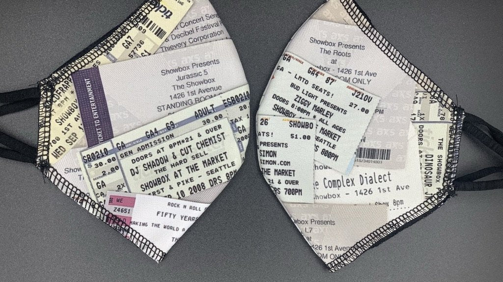 Special ‘ticket’ masks support out-of-work Showbox staff - KIRO 7 News- 2/9/2021