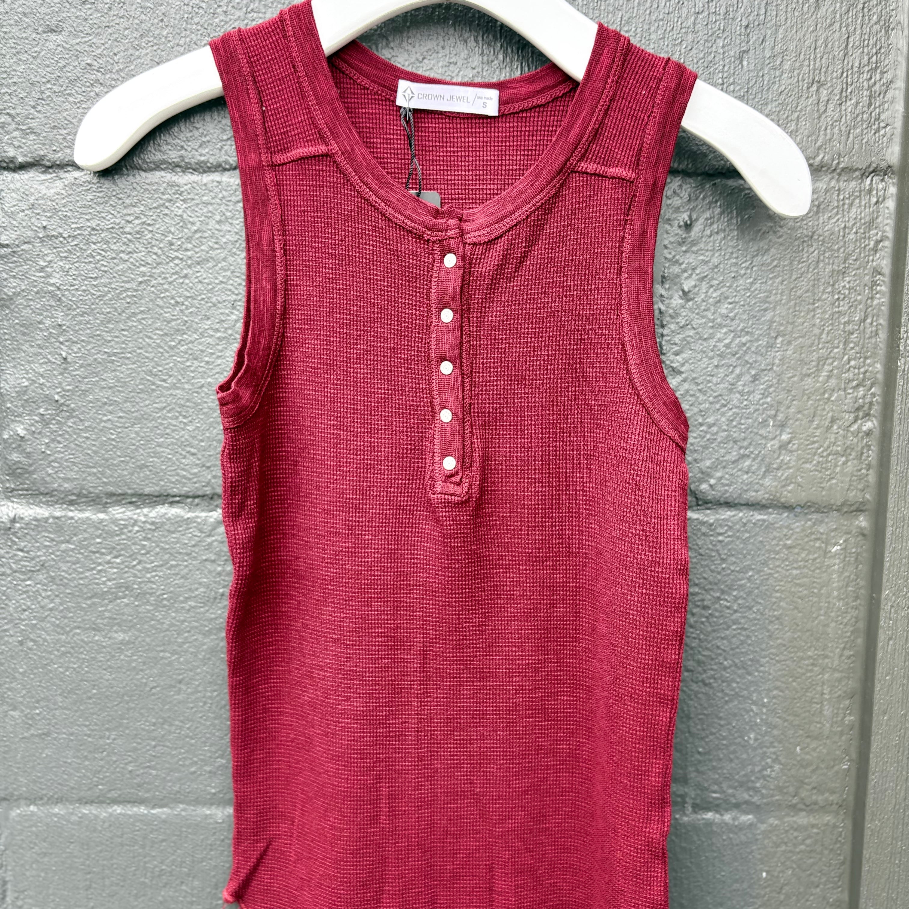 Crown Jewel Thermal Crew Henley