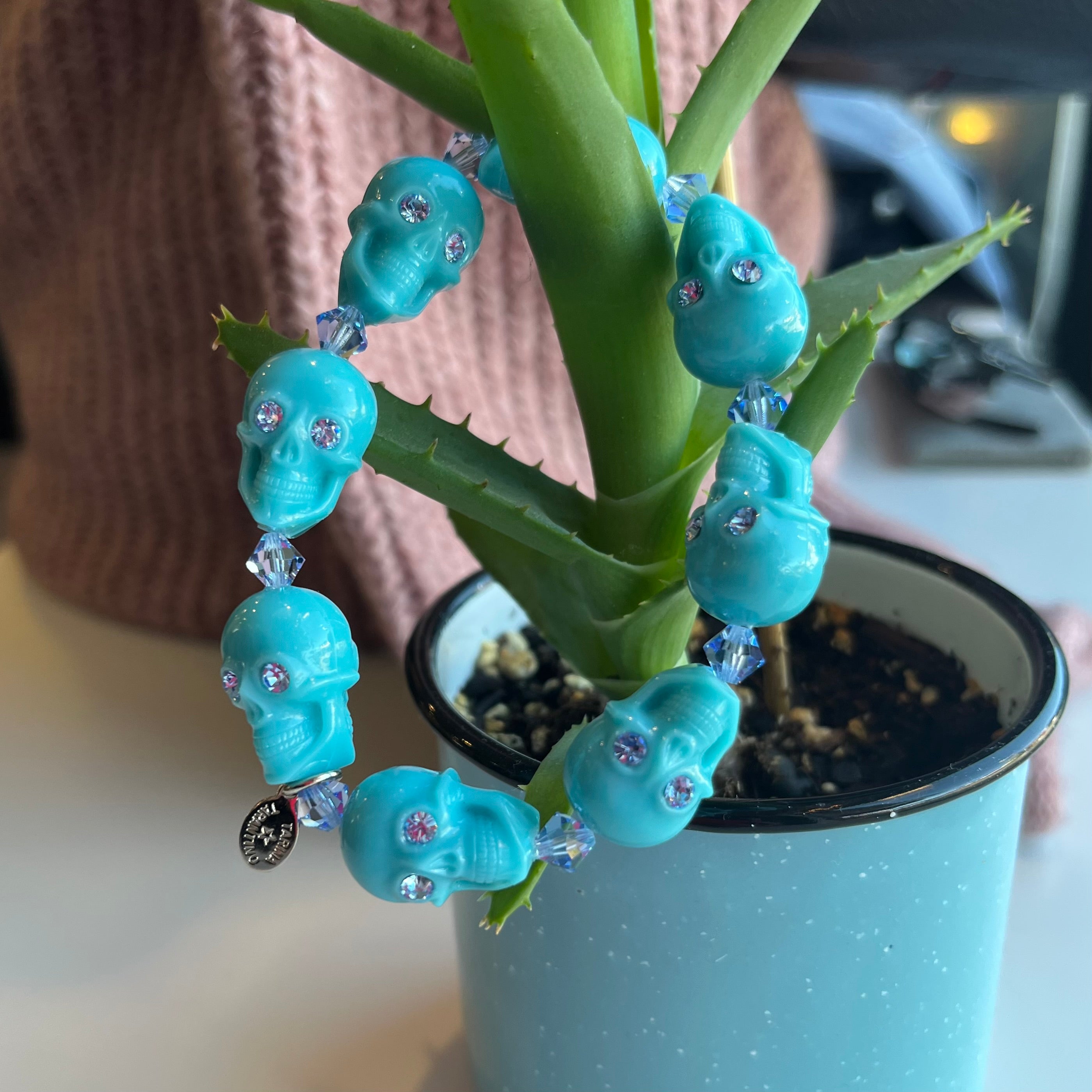 Tarina Tarantino Lucite Skull Bracelet