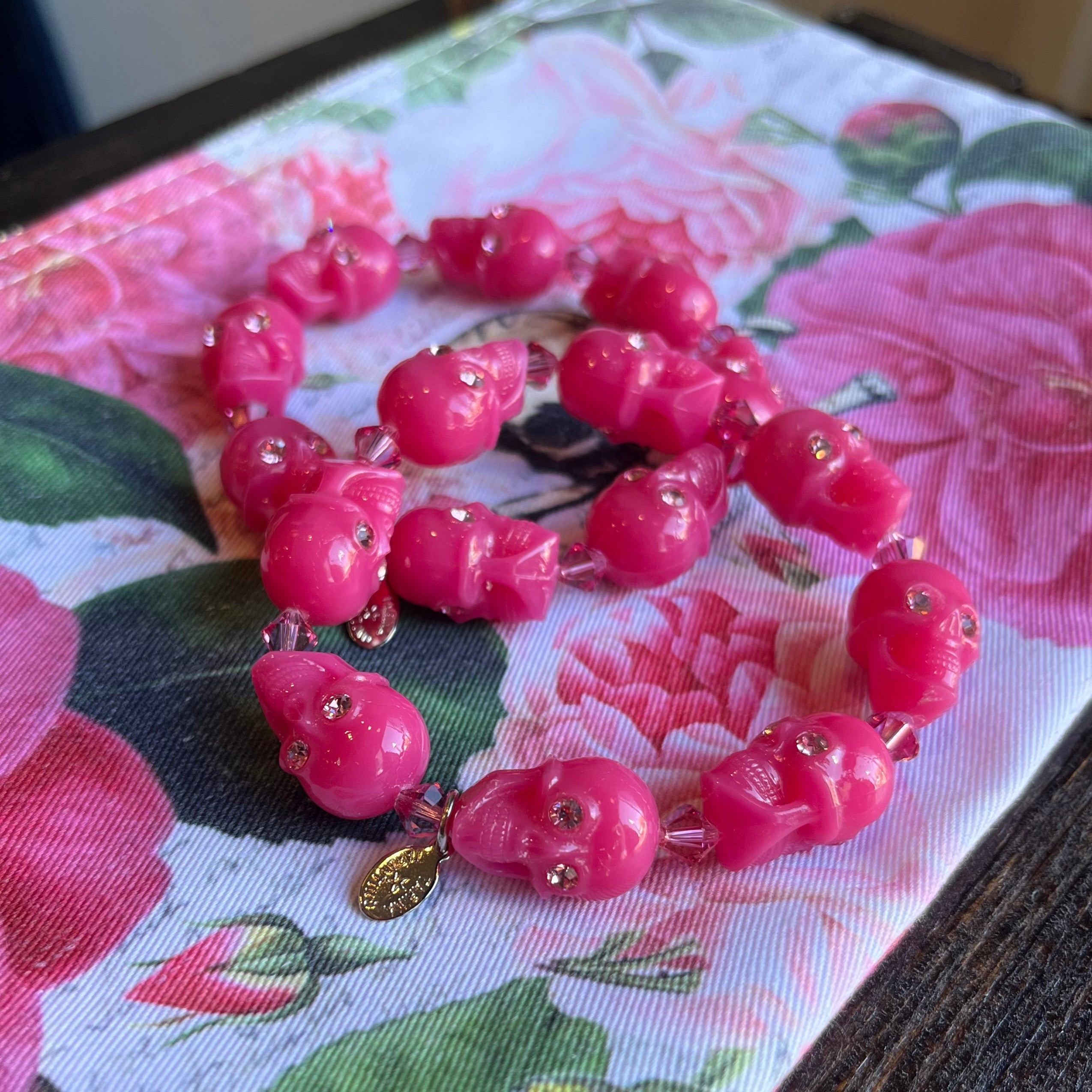 Tarina Tarantino Lucite Skull Bracelet