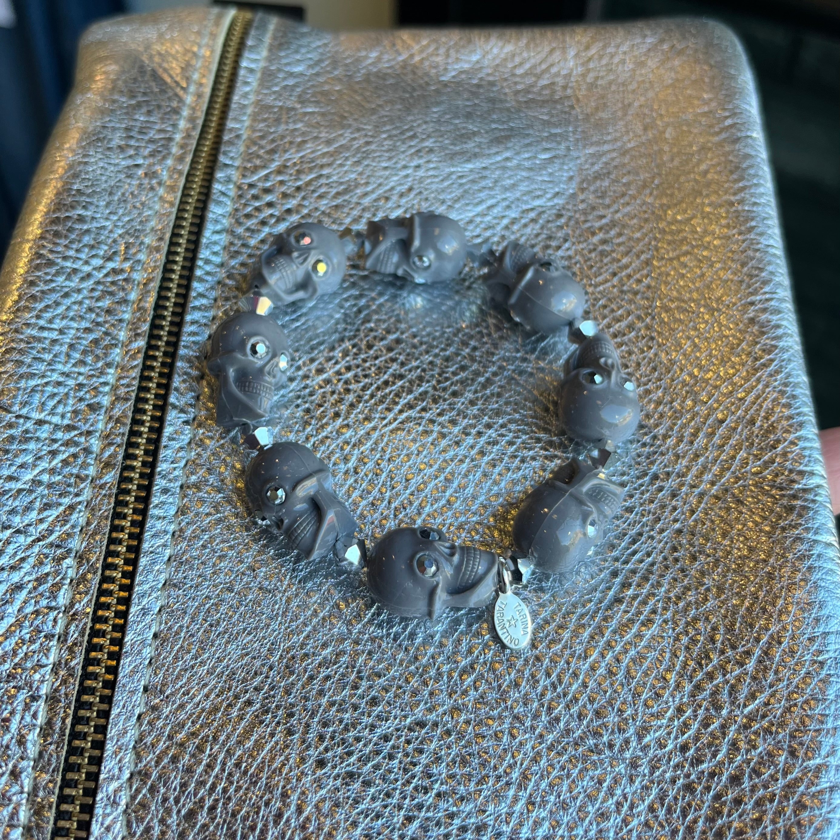 Tarina Tarantino Lucite Skull Bracelet