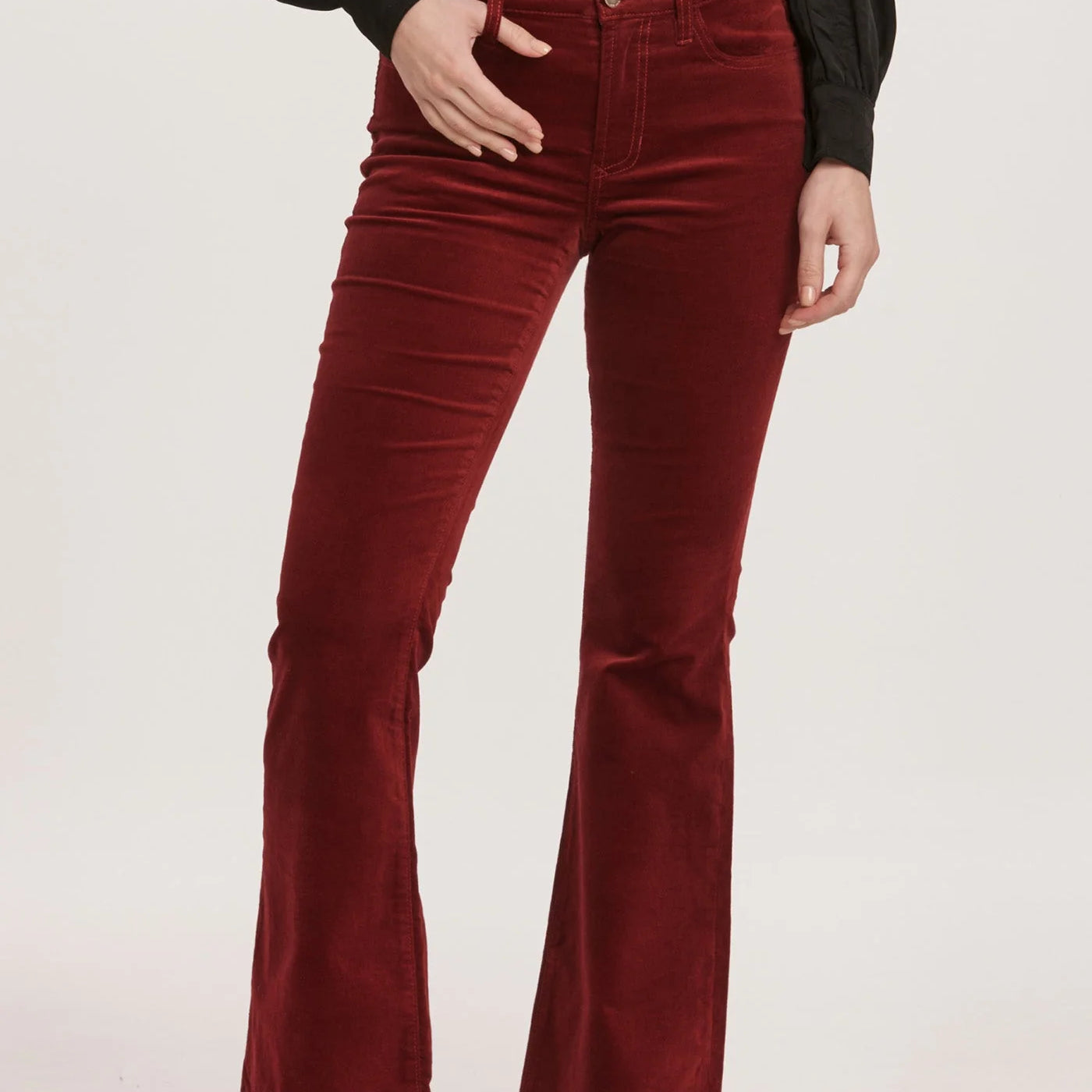 Dear John Rosa Mid Rise Velveteen Light Flare Pant