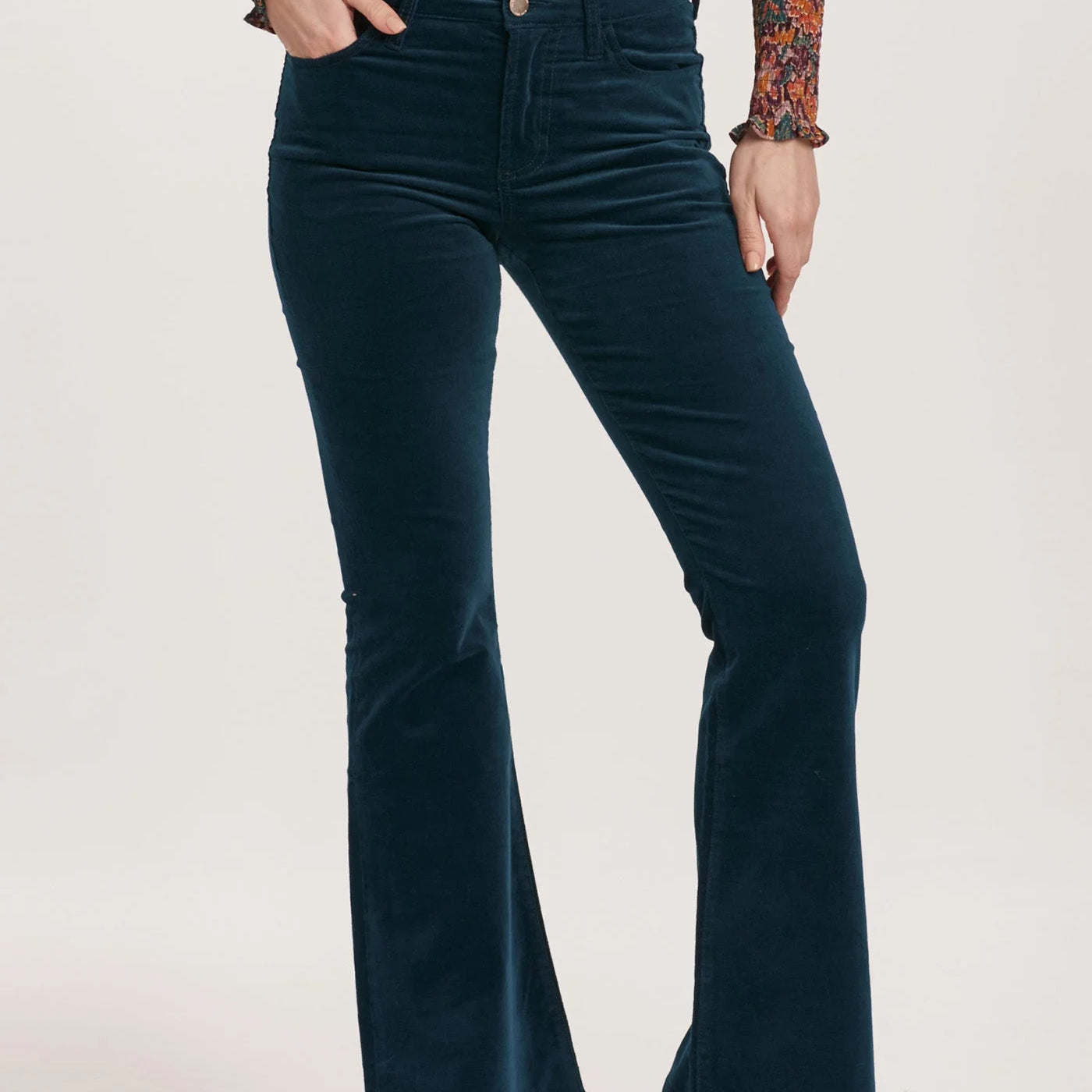 Dear John Rosa Mid Rise Velveteen Light Flare Pant