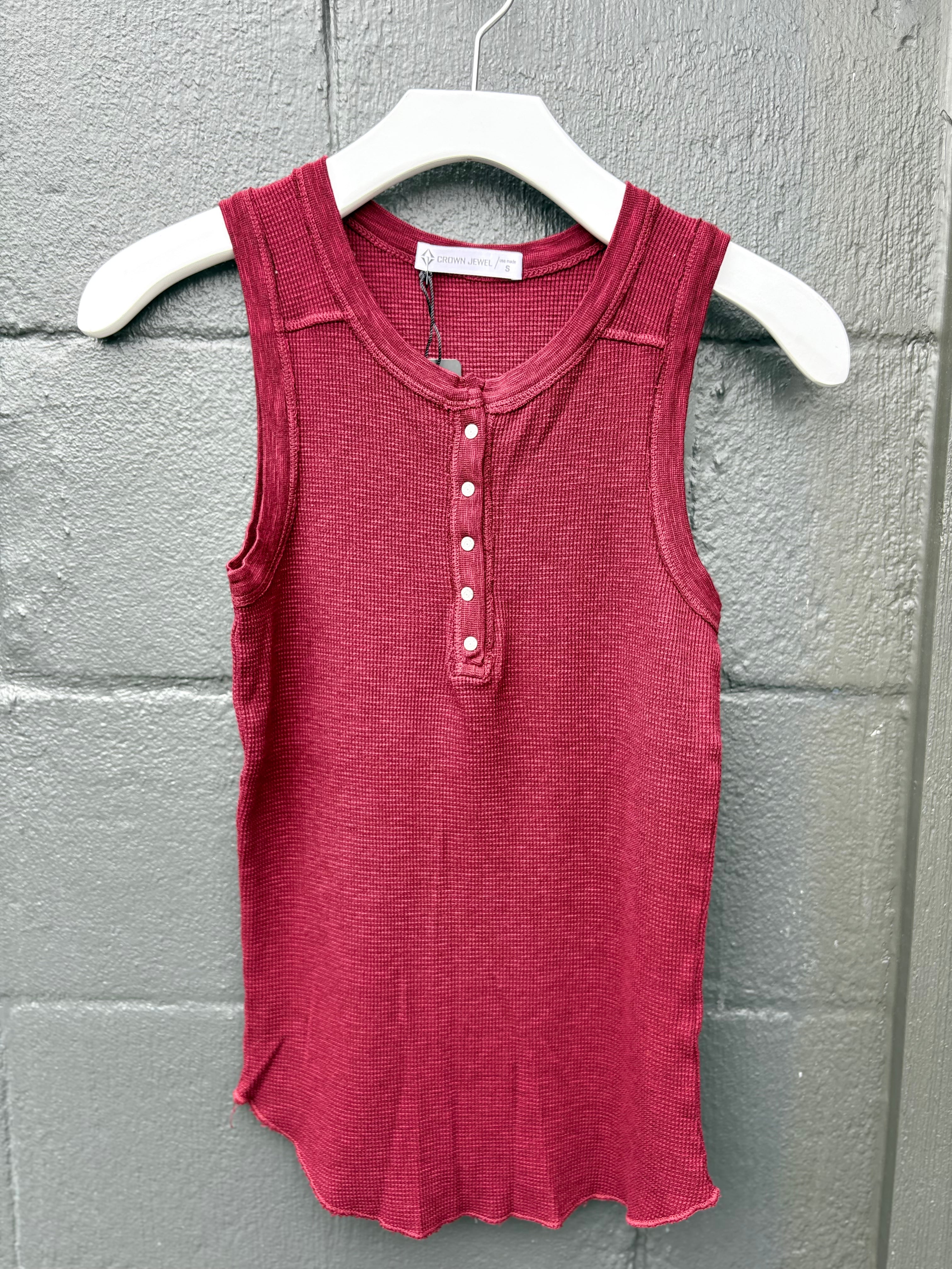 Crown Jewel Thermal Crew Henley
