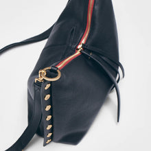 Load image into Gallery viewer, Hammitt MR. G Black/Brushed Gold Hammered Red Zip