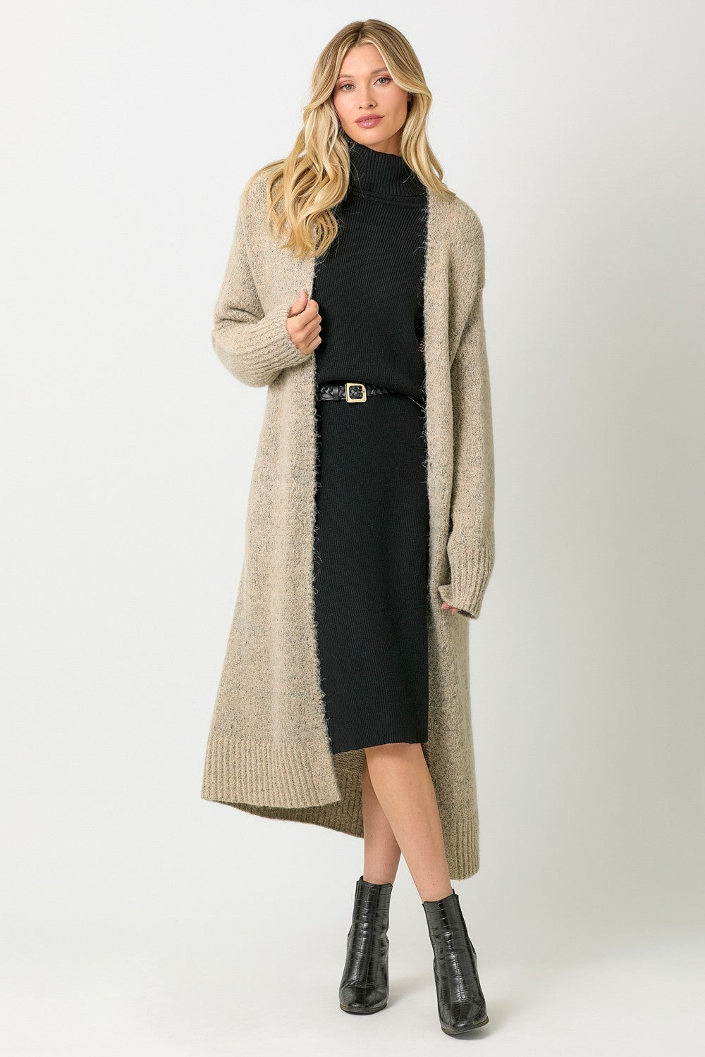 Mystree Dolman Long Sweater Cardigan Sand Howard Marge Boutique