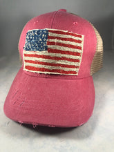 Load image into Gallery viewer, Blink Blink Trucker Hat, American Flag
